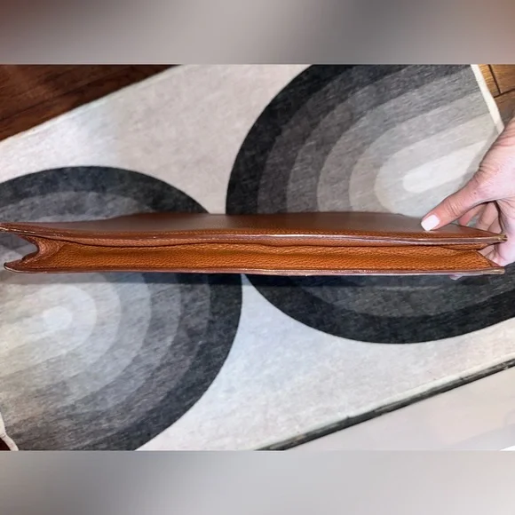 BALLY Vintage Italian Leather Briefcase Cognac Executive Lock Case - Collector - Picture 4 of 15